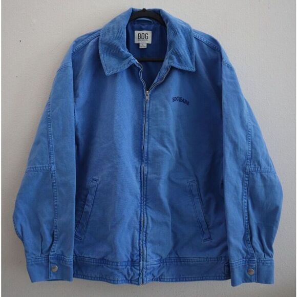 BDG x Urban Outfitters Women Sz L Blue Dex Canvas Oversized Workwear Jacket - Picture 1 of 13